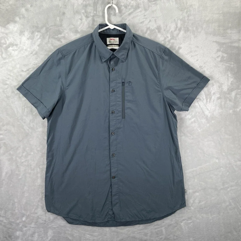 Fjallraven Shirt Mens XL Button Up Abisko Hike Short Sleeve Outdoor Technical
